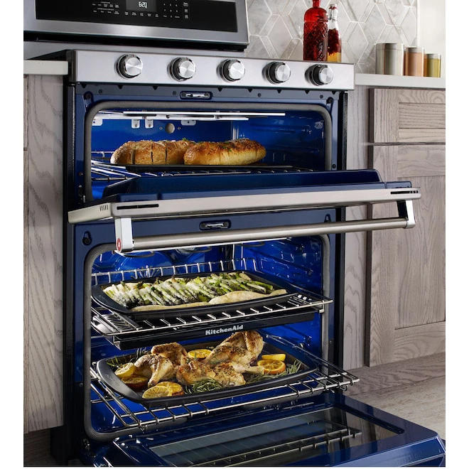 KitchenAid Cuisinière Biénergie, Gaz/convection, Four Double, 6,7 Pi³ 7 KitchenAid Cuisinière Biénergie, Gaz/convection, Four Double, 6,7 Pi³ – Image 5