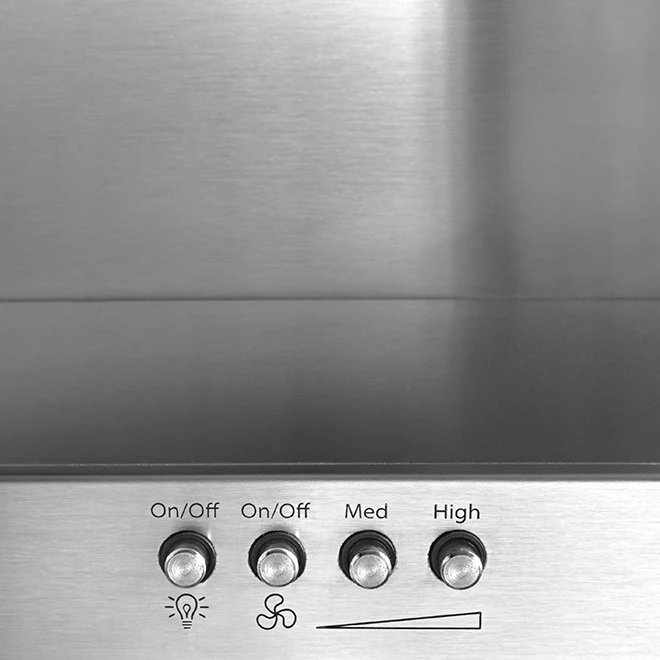 Whirlpool Hotte De Cuisine Murale, Type Cheminée, 30", 400 pi³/min, Inox 4 Whirlpool Hotte De Cuisine Murale, Type Cheminée, 30", 400 pi³/min, Inox – Image 2