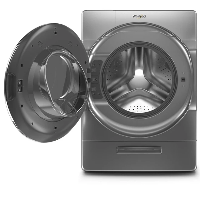 Laveuse HE Connectée Wi-Fi à Chargement Frontal Whirlpool, 5,8 Pi³, Ombre Chromé 4 Laveuse HE Connectée Wi-Fi à Chargement Frontal Whirlpool, 5,8 Pi³, Ombre Chromé – Image 2