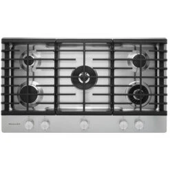 Surface De Cuisson Au Gaz KitchenAid, 5 Brûleurs, 36 Po, 20 000 BTU, Acier Inoxydable