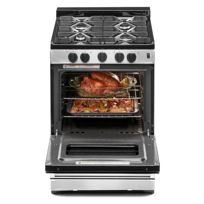 Cuisinière Au Gaz Autoportante Whirlpool, 24", 3 Pi³, Inox 5 Cuisinière Au Gaz Autoportante Whirlpool, 24", 3 Pi³, Inox – Image 3