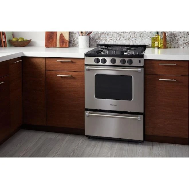 Cuisinière Au Gaz Autoportante Whirlpool, 24", 3 Pi³, Inox 7 Cuisinière Au Gaz Autoportante Whirlpool, 24", 3 Pi³, Inox – Image 5