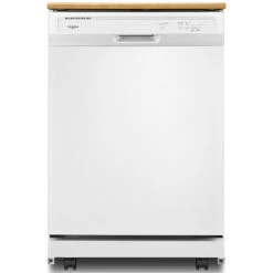 Lave-vaisselle Portatif Robuste Whirlpool(MC), 24po, Blanc