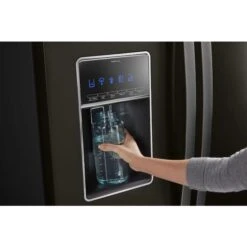 Réfrigérateur Portes Françaises Whirlpool 36 Po, 27 Pi³, Acier Inoxydable Noir -Outsunnies Boutique 30006219e L