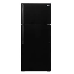 Réfrigérateur à Congélateur Supérieur Whirlpool, 28 Po, 14 Pi³, Noir