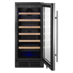 Whirlpool Cellier à Vin Sous-comptoir, 34 Bouteilles, 15", Inox Et Noir -Outsunnies Boutique 30006277b L