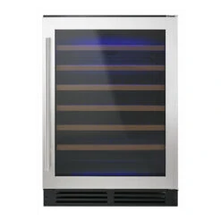 Whirlpool Cellier Sous-comptoir, 51 Bouteilles, Acier Inoxydable Noir
