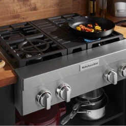 KitchenAid Table De Cuisson Encastrée à Gaz, 4 Brûleurs, 30po, Inox -Outsunnies Boutique 30006407e L