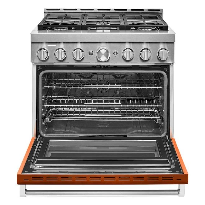 Cuisinière à Gaz KitchenAid, 6 Brûleurs, Biénergie, électroménager Intelligent 4 Cuisinière à Gaz KitchenAid, 6 Brûleurs, Biénergie, électroménager Intelligent – Image 2