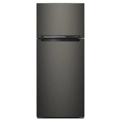 Réfrigérateur à Congélateur Supérieur Whirlpool Profondeur Standard, 18 Pi³, Inox Noir