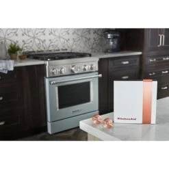 Ensemble De 2 Médaillons Cuivrés Pour Poignée De Cuisinière Style Commercial KitchenAid, Aluminium 8 Ensemble De 2 Médaillons Cuivrés Pour Poignée De Cuisinière Style Commercial KitchenAid, Aluminium -Outsunnies Boutique 30006664c L