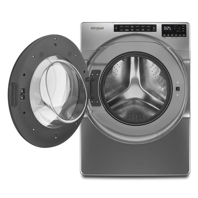 Laveuse à Chargement Frontal 5,2 Pi³ Whirlpool, Option De Lavage Rapide, Chrome Foncé 4 Laveuse à Chargement Frontal 5,2 Pi³ Whirlpool, Option De Lavage Rapide, Chrome Foncé – Image 2
