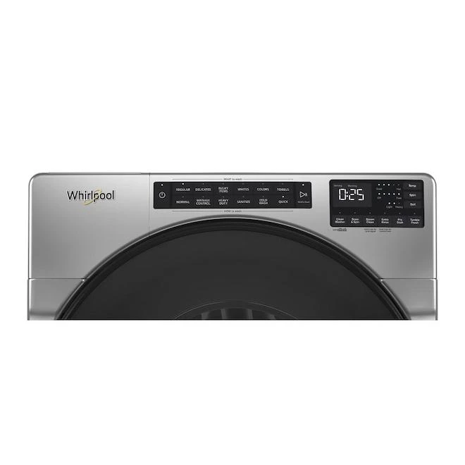 Laveuse à Chargement Frontal 5,2 Pi³ Whirlpool, Option De Lavage Rapide, Chrome Foncé 5 Laveuse à Chargement Frontal 5,2 Pi³ Whirlpool, Option De Lavage Rapide, Chrome Foncé – Image 3