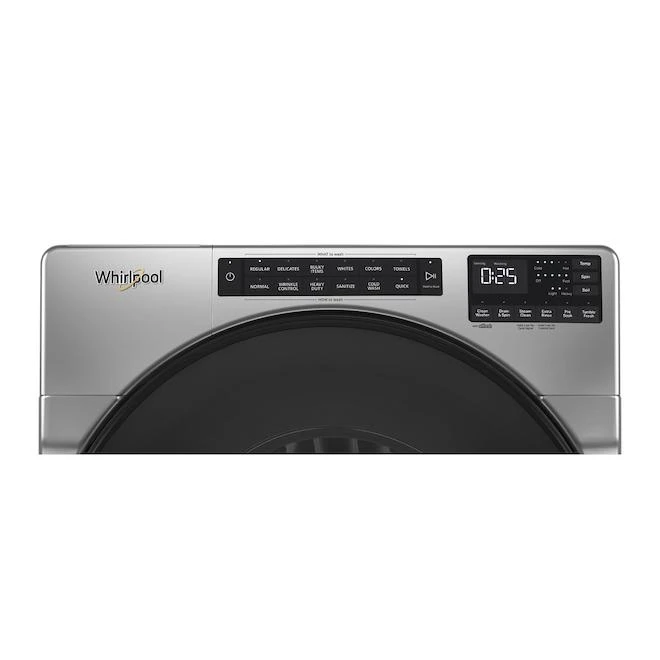 Laveuse à Chargement Frontal 5,8 Pi³ Whirlpool, Lavage Rapide, Chrome Foncé 5 Laveuse à Chargement Frontal 5,8 Pi³ Whirlpool, Lavage Rapide, Chrome Foncé – Image 3