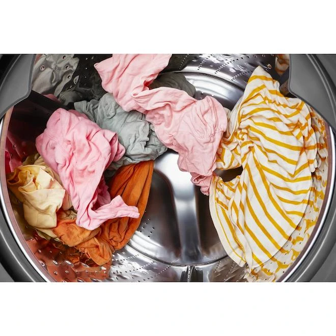 Laveuse à Chargement Frontal 5,8 Pi³ Whirlpool, Lavage Rapide, Chrome Foncé 7 Laveuse à Chargement Frontal 5,8 Pi³ Whirlpool, Lavage Rapide, Chrome Foncé – Image 5