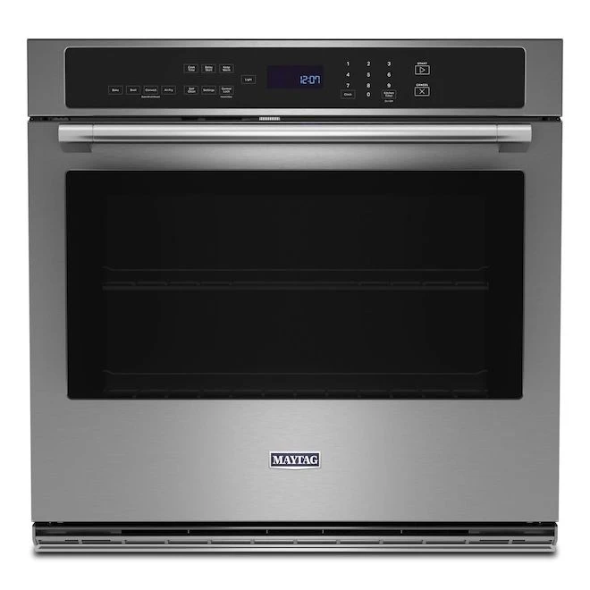 Four électrique Mural Simple De 27 Po En Acier Inoxydable Antiempreinte Maytag, 4,3 Pi³, Friture à L'air Et Panier 3 Four électrique Mural Simple De 27 Po En Acier Inoxydable Antiempreinte Maytag, 4,3 Pi³, Friture à L'air Et Panier