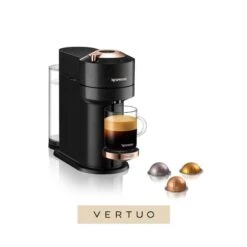DeLonghi Machine à Café Et Expresso Nespresso Vertuo Next Premium Par De'Longhi, Noir Et Or Rose