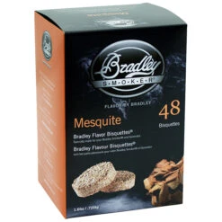 Briquettes De Bois Pour Fumoir Bradley Smoker, Bois De Mesquite, Paquet De 48