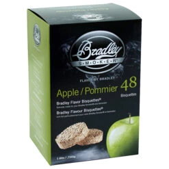 Briquettes De Bois Bradley Pour Fumoir, Bois De Pommier, Paquet De 48