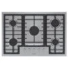 Surface De Cuisson Au Gaz De 30 Po Série 500 De Bosch, 5 Brûleurs, Acier Inoxydable