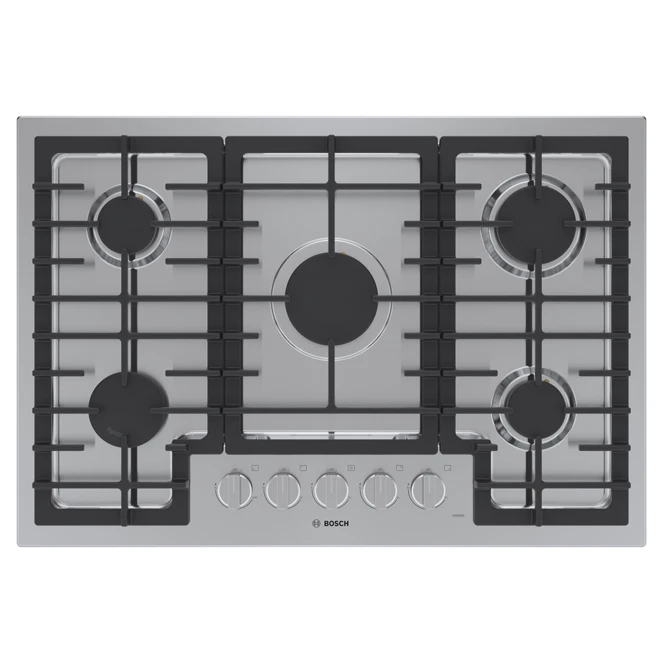 Surface De Cuisson Au Gaz De 30 Po Série 500 De Bosch, 5 Brûleurs, Acier Inoxydable 3 Surface De Cuisson Au Gaz De 30 Po Série 500 De Bosch, 5 Brûleurs, Acier Inoxydable