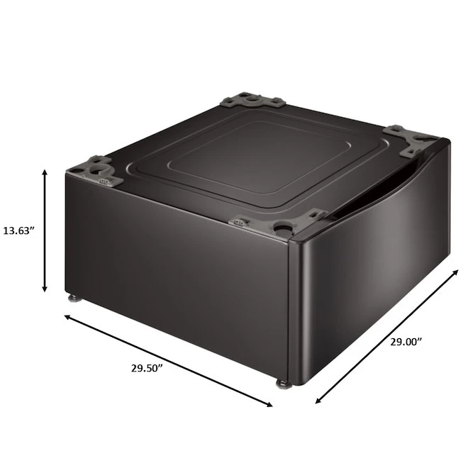 Piédestal Pour Laveuse LG 27 Po Avec Tiroir En Acier Noir 6 Piédestal Pour Laveuse LG 27 Po Avec Tiroir En Acier Noir – Image 4