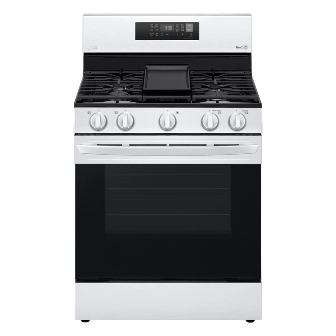 Cuisinière à Gaz Autoportante LG Avec Air Fry, 5 Brûleurs, 5,8 Pi³, 30 Po, Acier Inoxydable 3 Cuisinière à Gaz Autoportante LG Avec Air Fry, 5 Brûleurs, 5,8 Pi³, 30 Po, Acier Inoxydable