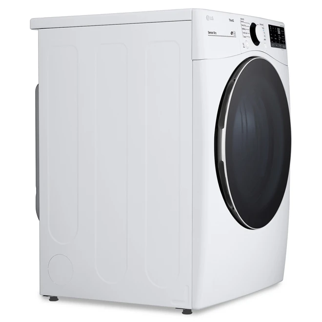 Sécheuse électrique à Capteur Blanche De 7,4 Pi³ LG, Superposable, Porte Battante Réversible, Ventilation à 4 Voies 7 Sécheuse électrique à Capteur Blanche De 7,4 Pi³ LG, Superposable, Porte Battante Réversible, Ventilation à 4 Voies – Image 5