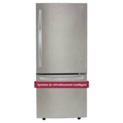 Réfrigérateur à Congélateur Inférieur à Profondeur Standard LG Certifié Energy Star, 22 Pi³, Acier Inoxydable -Outsunnies Boutique 30895330e L