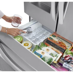 Réfrigérateur à Portes Françaises Et Double Congélateur De 36 Po LG, 22 Pi³, Acier Inoxydable, Distributeur D'eau/glace 11 Réfrigérateur à Portes Françaises Et Double Congélateur De 36 Po LG, 22 Pi³, Acier Inoxydable, Distributeur D'eau/glace -Outsunnies Boutique 30895332e L