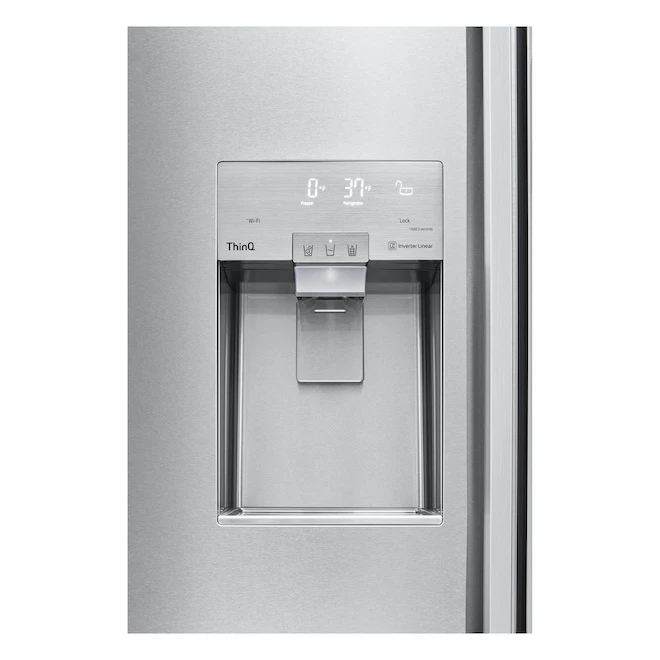 Réfrigérateur Côte-à-côte Encastré De 42 Po Par LG Studio, 25,6 Pi³, Acier Inoxydable, Distributeur D'eau Et De Glace 5 Réfrigérateur Côte-à-côte Encastré De 42 Po Par LG Studio, 25,6 Pi³, Acier Inoxydable, Distributeur D'eau Et De Glace – Image 3