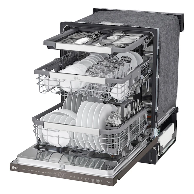 Lave-vaisselle Encastré 24 Po En Acier Inoxydable Noir LG, QuadWash Pro, Technologie TrueSteam Et Dynamic Dry 5 Lave-vaisselle Encastré 24 Po En Acier Inoxydable Noir LG, QuadWash Pro, Technologie TrueSteam Et Dynamic Dry – Image 3