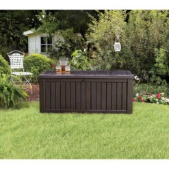 Coffre De Rangement Pour L'extérieur Rockwood Par Keter En Plastique Brun Espresso De 568 L -Outsunnies Boutique 32018193b L