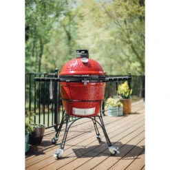 Barbecue Au Charbon Avec Tablettes Latérales Kamado Joe Classic II, Céramique, 18 Po, 256 Po², Rouge -Outsunnies Boutique 32018592b L