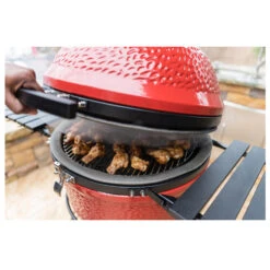 Barbecue Au Charbon Avec Tablettes Latérales Kamado Joe Classic II, Céramique, 18 Po, 256 Po², Rouge -Outsunnies Boutique 32018592d L