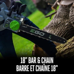 Scie à Chaîne Sans Fil EGO 18 Po, Moteur Sans Balais, 56 V (batterie Et Chargeur Inclus) -Outsunnies Boutique 32165017c L