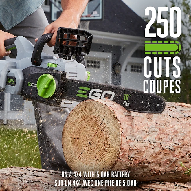 Ensemble De Scie à Chaîne Sans-fil EGO Power+ 56 V De 16 Po, Moteur Sans Balais (batterie Et Chargeur Inclus) 6 Ensemble De Scie à Chaîne Sans-fil EGO Power+ 56 V De 16 Po, Moteur Sans Balais (batterie Et Chargeur Inclus) – Image 4