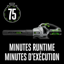 Souffleur à Feuilles électrique Sans Balais Power+ Ego, 200-480 Pi³/min, Turbo 615 Pi³/min (batterie Et Chargeur Inclus) -Outsunnies Boutique 32165061c L