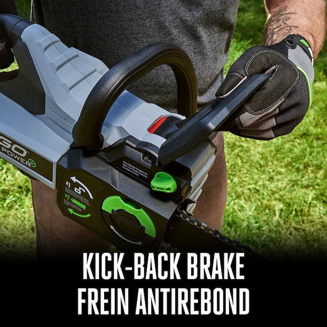 Scie à Chaîne De 16 Po Sans-fil Et Sans Balai EGO POWER+, 40 Cm³, Comprend Chargeur Et Batterie 56 V 4,0 Ah 7 Scie à Chaîne De 16 Po Sans-fil Et Sans Balai EGO POWER+, 40 Cm³, Comprend Chargeur Et Batterie 56 V 4,0 Ah – Image 5