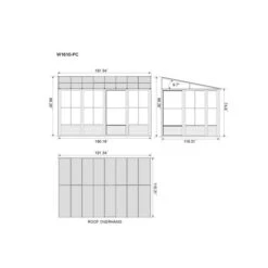Florence Add-A-Room De Gazebo Penguin, 10 Pi X 16 Pi, Sable -Outsunnies Boutique 330000431 AlternateImage4 l