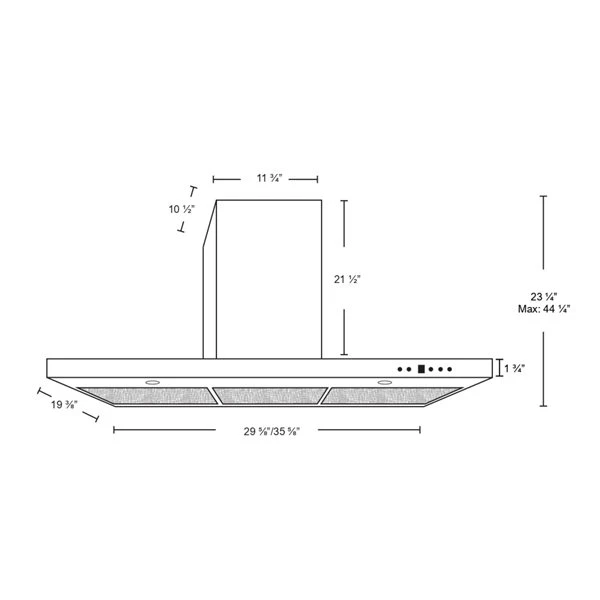 Hotte Murale En T, 480 PCM, 36" 5 Hotte Murale En T, 480 PCM, 36" – Image 3