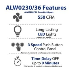 Hotte Murale Avec Accents En Verre, 480 PCM, 36" -Outsunnies Boutique 330008670 AlternateImage3 l