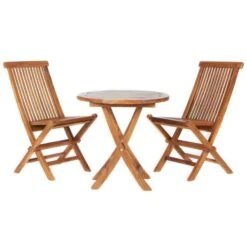 Ensemble Bistro Chaises Et Table Pliante, 3 Mcx