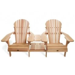 Ensemble De Chaises Adirondack Tête-à-tête, 36"x 36"x 37"