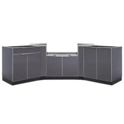 Armoires Gris Ardoise Pour Cuisine Extérieure, 4 Pièces