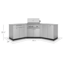 Armoires Pour Cuisine Extérieure, Acier Inoxydable, 6 Pièces -Outsunnies Boutique 330063392 AlternateImage2 l