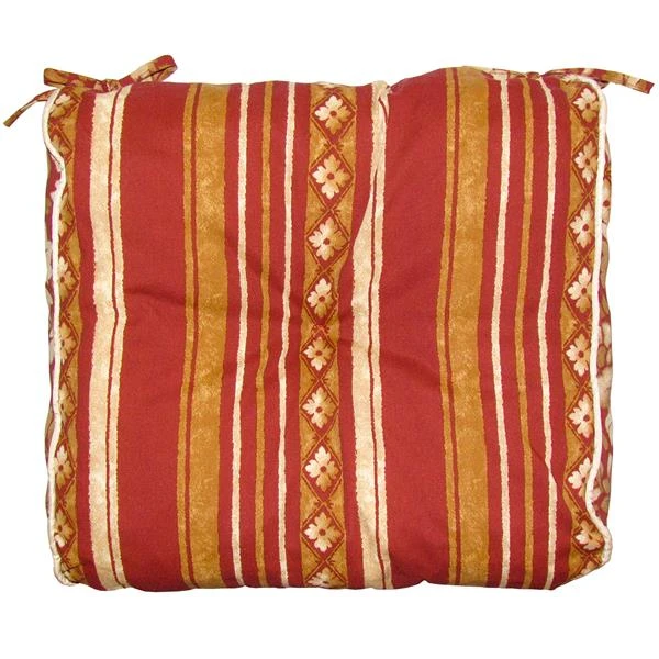 Coussin D'assise Réversible Pour Le Patio, Rayé Brun, 19" 3 Coussin D'assise Réversible Pour Le Patio, Rayé Brun, 19"