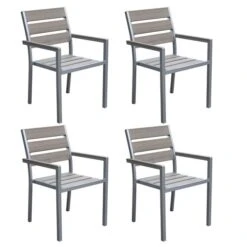 Ensemble Repas Gallant Pour La Terrasse, Gris, 5 Pièces De CorLiving 10 Ensemble Repas Gallant Pour La Terrasse, Gris, 5 Pièces De CorLiving -Outsunnies Boutique 330063833 AlternateImage3 l