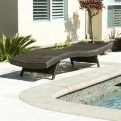 Chaise Longue Home Decor En Osier Pour L'extérieur, Brun -Outsunnies Boutique 330595259 AlternateImage2 l