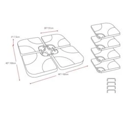 Base Avec Poids Pour Parasol De CorLiving -Outsunnies Boutique 330607995 AlternateImage1 l